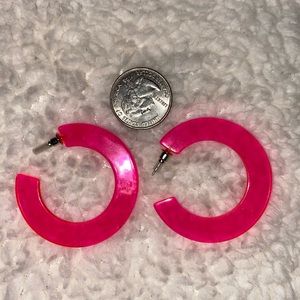 Neon Pink Earrings